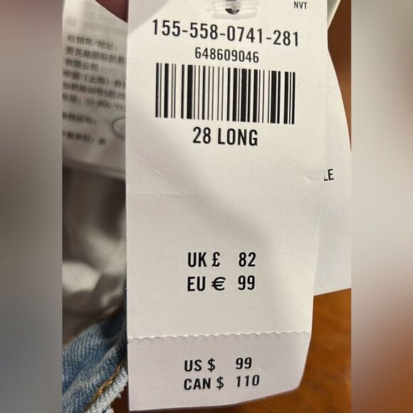 Abercrombie & Fitch The ankle straight light wash denim size 28/ 6 L NWT - Picture 8 of 9